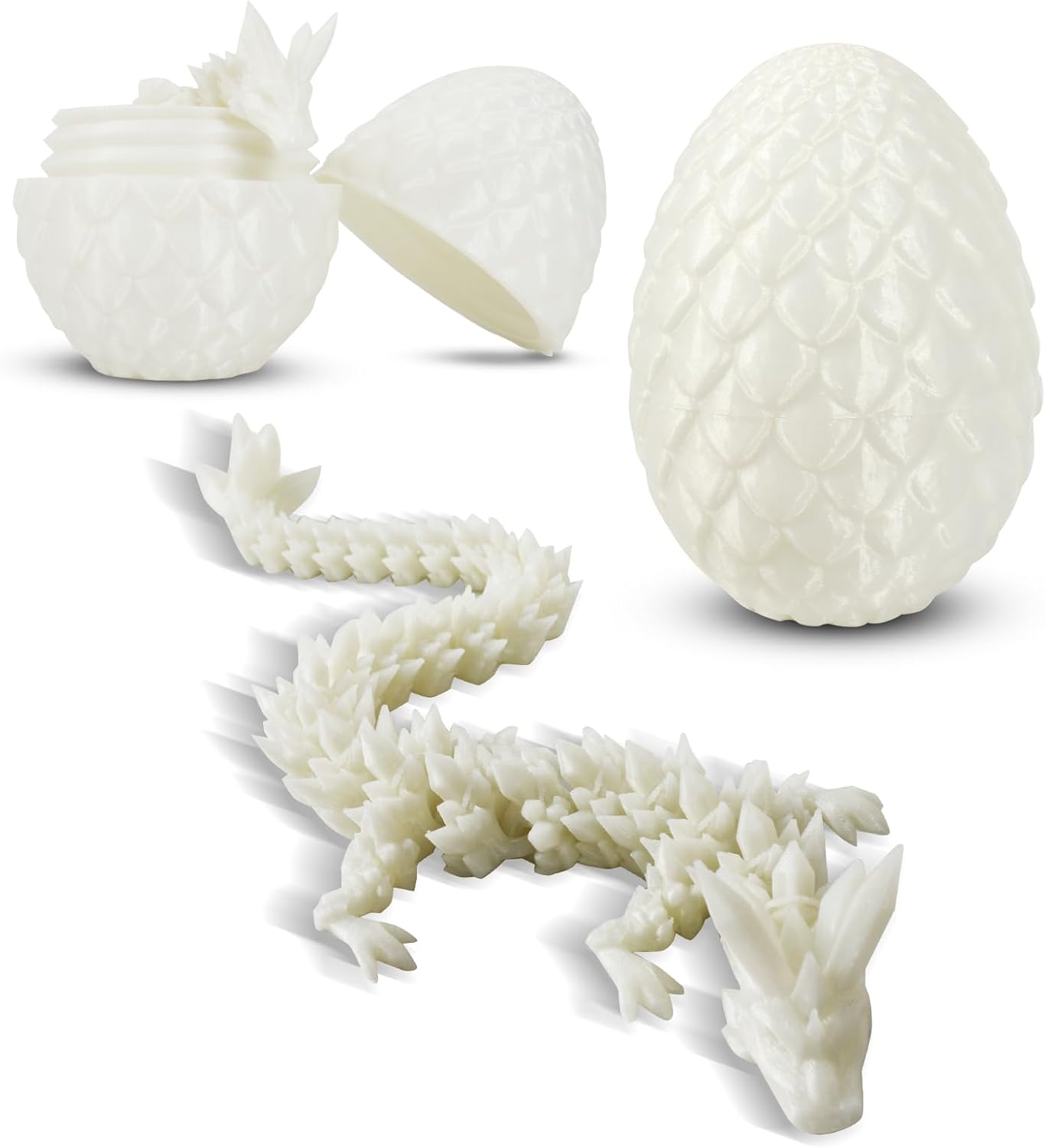 3D Printed Dragon Egg,Mystery Crystal Dragon Fidget Toys,Articulated Dragon,Home Desk Decor Easter Surprise Dinosaur Eggs,Adults Fidget Toys for Autism/ADHD