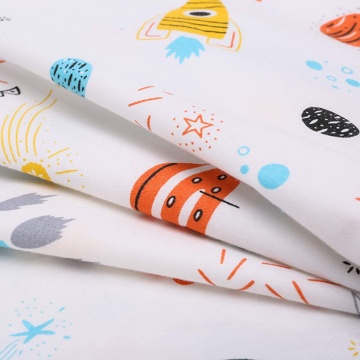 Astronaut Space Galaxy Baby Crib Sheet Outerspace Adventures 100% Soft Breathable Microfiber Baby Sheet Fits Standard Size Crib Mattress 28in x 52in Nursery Sheet -by UOMNY