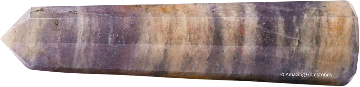 Amazing Gemstone Iolite Crystal Towers - Natural Healing Crystal Point Obelisk for Reiki Healing and Crystal Grid (3 Inch)