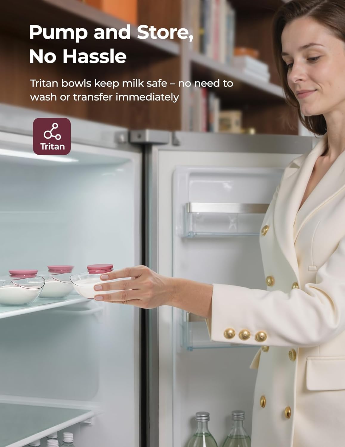 Momcozy Breast Pump Hands Free Upgraded Mobile Flow | M9, App Discreet Control with Personalized Multi-Modes & 15 Levels, Wearable Breast Pump 24mm, 1 Pack Cozy Red