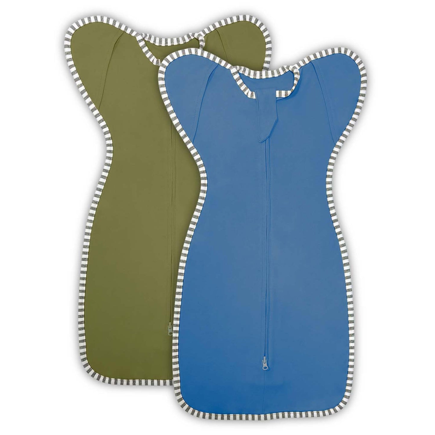 Transitional Swaddle 6-9 Months Baby Wearable Blanket, 2-Pack Infant Sleep Sack Arms up Swaddles with 2-Way Zipper Arms In/Out 100% Cotton 0.8 Tog Baby Transition Swaddle Sack (Large 20-27lbs)