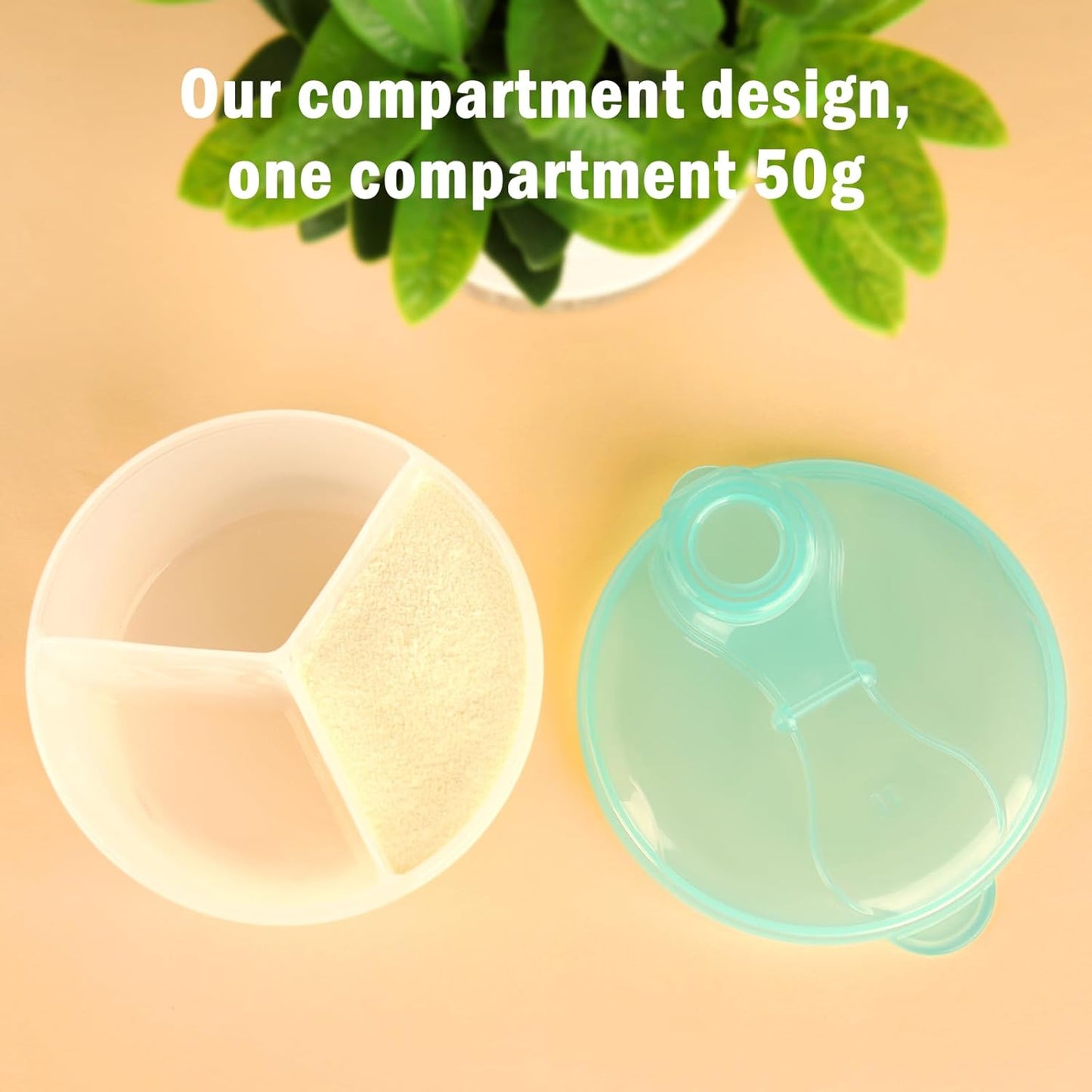 Accmor Baby Formula Dispenser On The Go, Formula Container to Go, Non-Spill Rotating Three-Compartment Formula Dispenser and Snack Storage Container for Infant Toddler Traveling