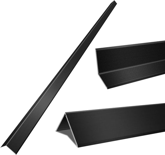 Aluminum Alloy Metal Corner Protector 6PCS Wall Corner Protector 1.6x1.6x48 inches Corner Guards Decoration for Walls Black Color Pack of 6 Corner Guards 19Ga Thickness