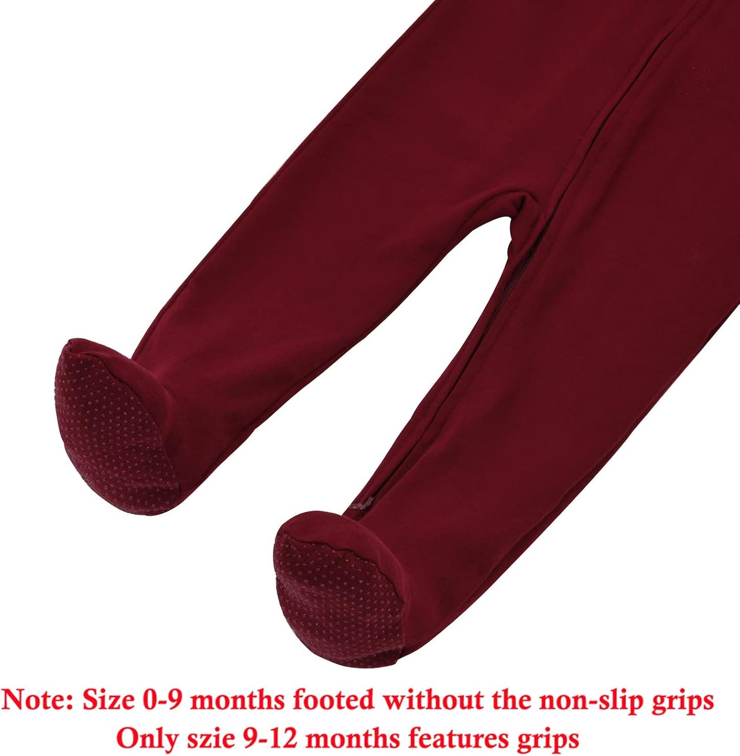 Aablexema Baby Footie Pajama with Mitten Cuffs, Double Zipper Infant Cotton clothes Sleeper Pjs, Footed Sleep Play