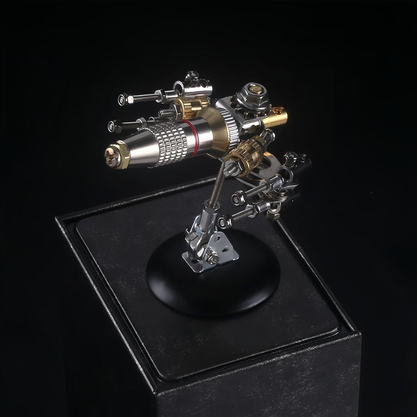 3D Metal Puzzle for Adults, Metal Model kit, Mechanical Armor Puzzle, Adult Brain teasers - The Best Gift for Men (Spacecraft)