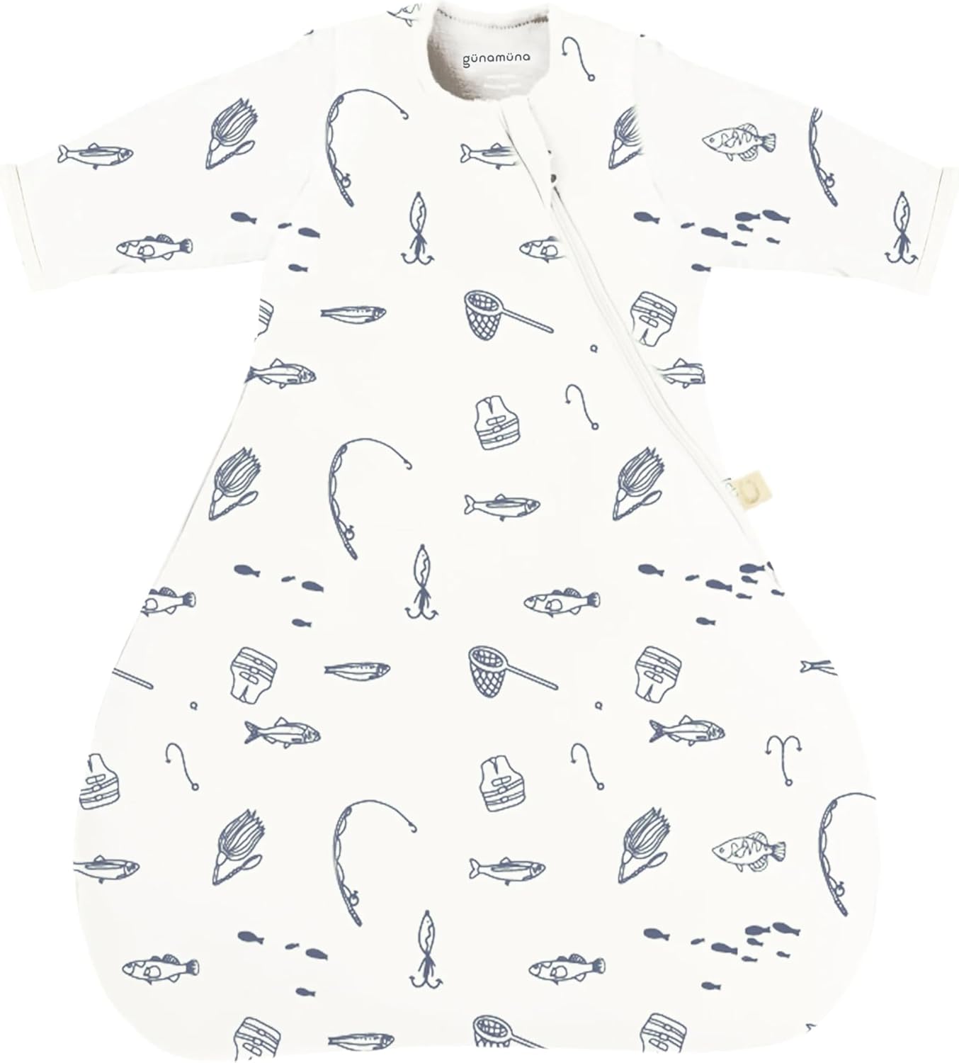 GUNAMUNA Unisex Baby Transitional Swaddle Bag, Easy Diaper Change Zipper, for Toddlers and Infants 3-6 Months, 0.5 TOG