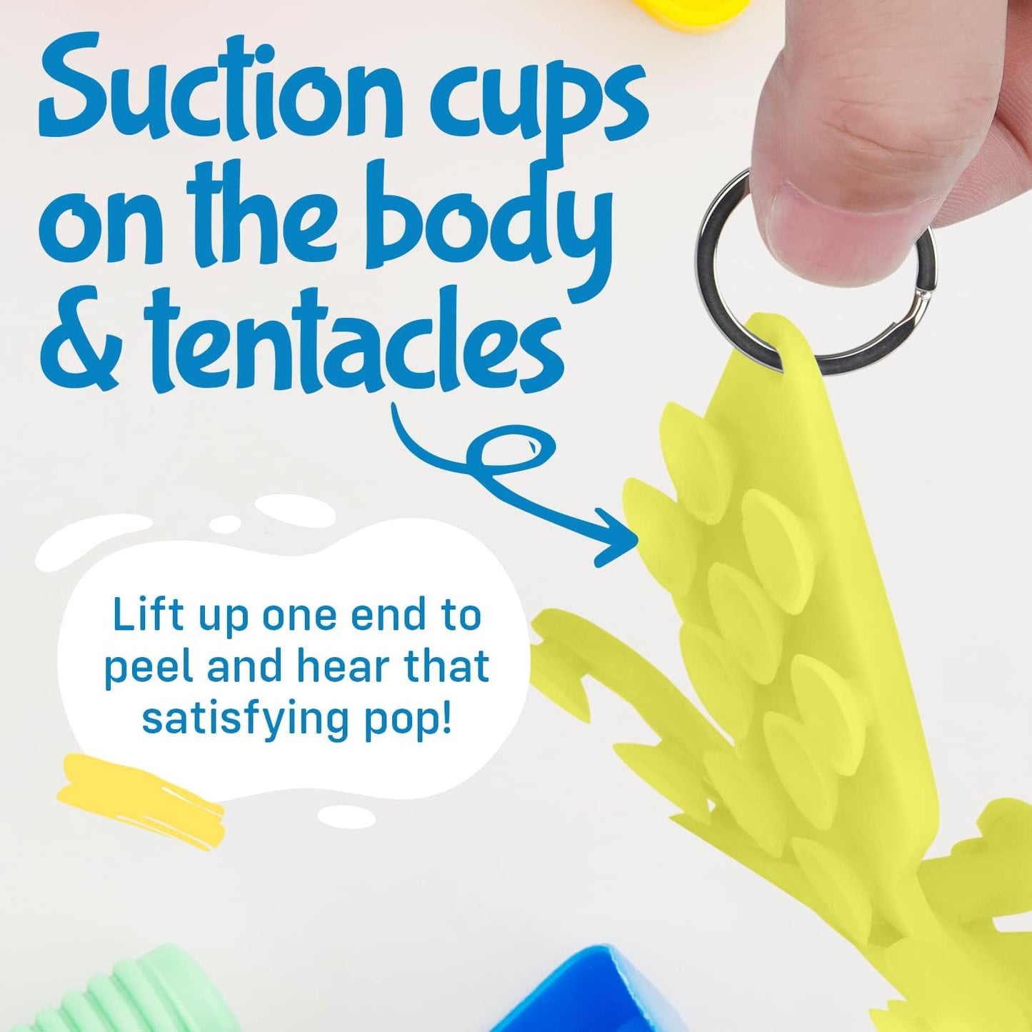 IMPRESA [3 Pack] Fidget Toys Pack - Glow-in-The-Dark Sensory with Suction Cups - Anger Management Toys Stick to Any Surface - Stretchy Fidget Packs for Stress Relief - Relax with Fidget Toy Pack