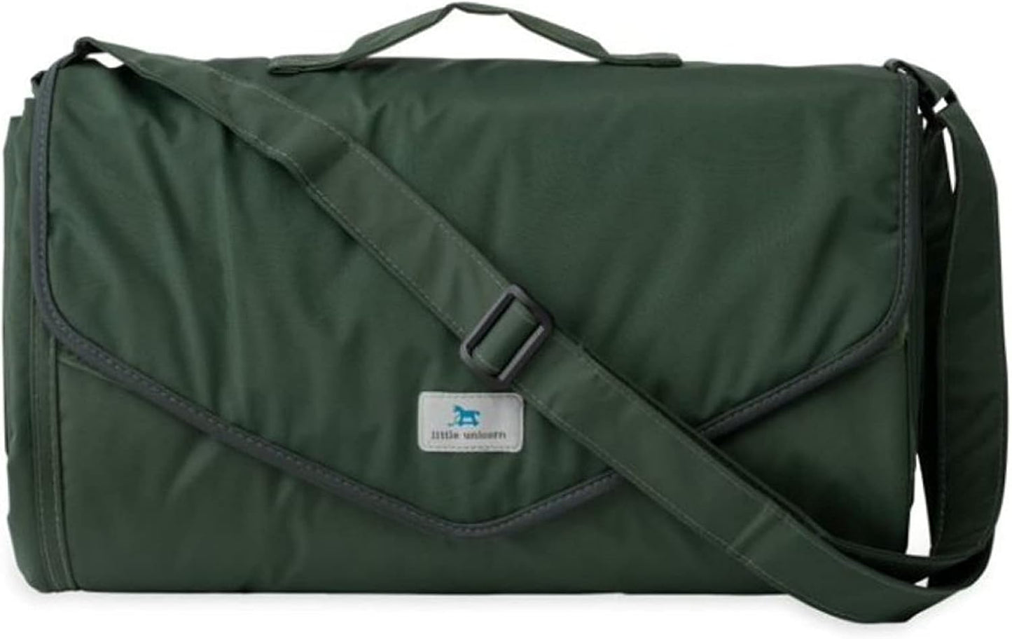 Little Unicorn 5'x5' Outdoor Family Picnic & Beach Blanket | Durable & Water-Resistant Fabric | Compact Fold & Easily Wipes Clean | Zipper Pocket (Tropical Leaf)