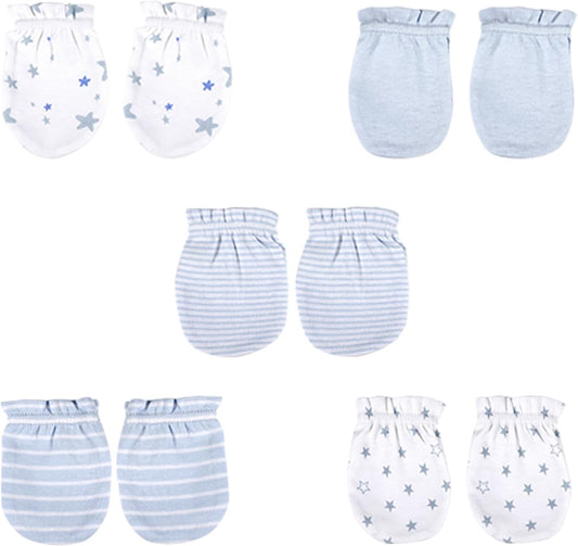 5 Pairs Baby Not Scratch Mittens 0-6 Months New Born Boy Girl Gloves Cute Infant Accessories