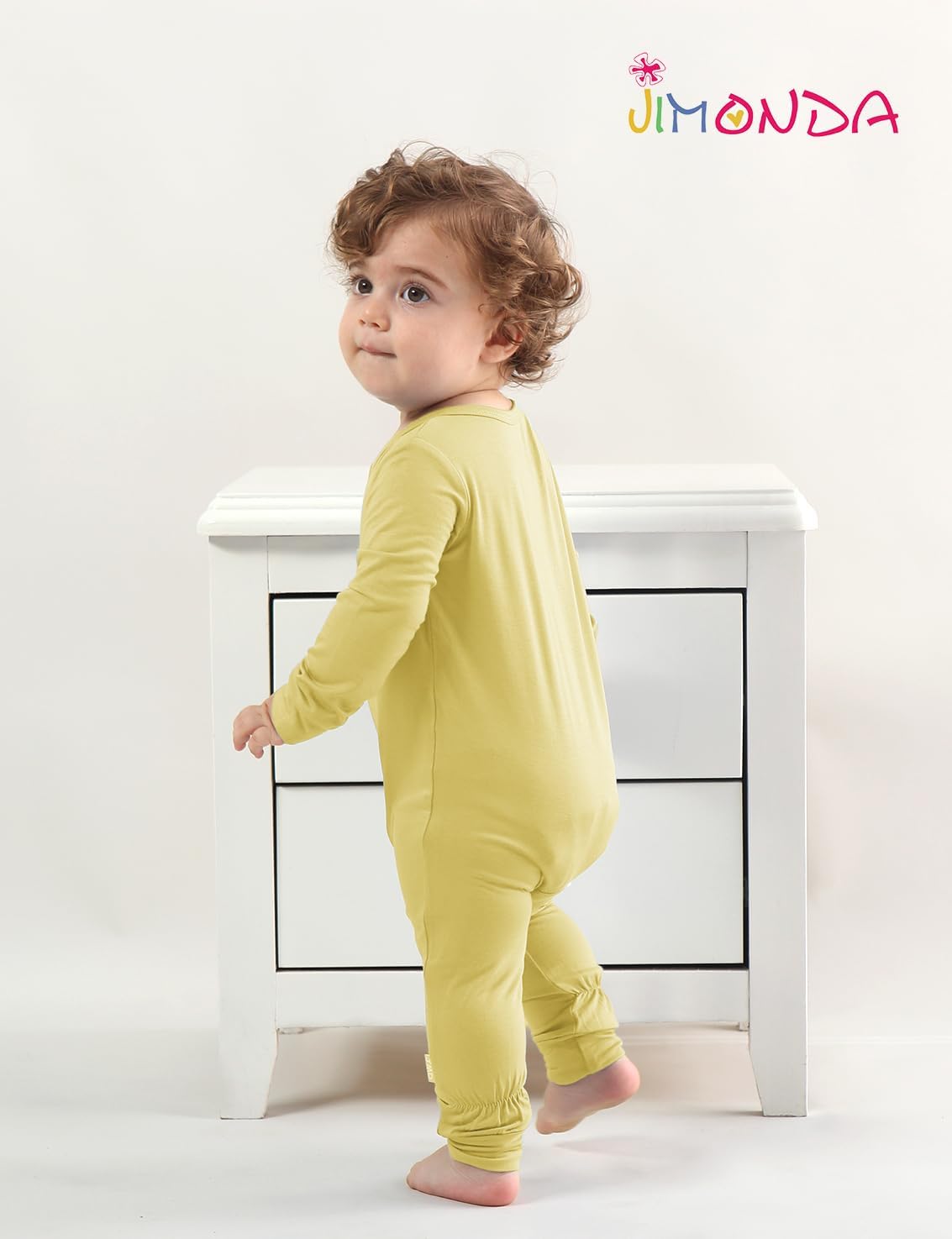 Jimonda Baby Romper Boys Girls Bamboo Pajamas 2-Way Zipper Footless Unisex Long Sleeve Sleepers Sleep and Play 0-24 Months