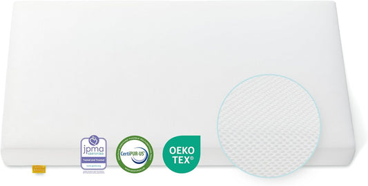 Crib Mattress, JPMA Certified Baby Mattress, Breathable Surface, CertiPUR-US and Oeko-TEX Approved, Standard Full Size for Crib & Toddler Bed, Waterproof Machine Washable Cover, 52” x 27.6”