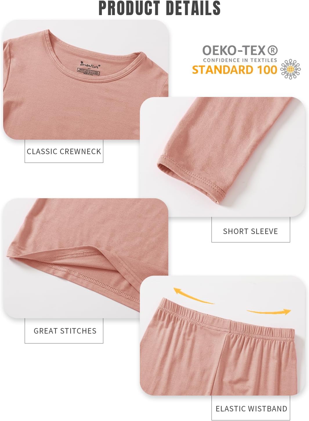 Jimonda Baby Boys Girls Pajama Sets Toddler Sleepwear Cool Jammies 2pcs Viscose from Bamboo PJs 18M-8Y