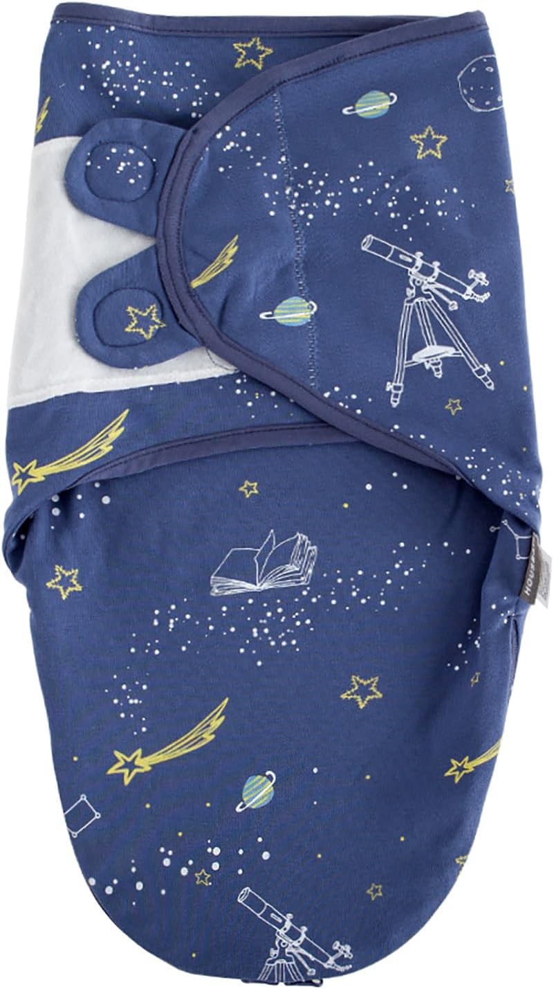 HOUSBAY Baby Swaddle Blanket Boy Girl,Super Soft Material Newborn Adjustable Swaddles for 0-3 Months,2-Way Zipper Sleep Sack 1 Pack