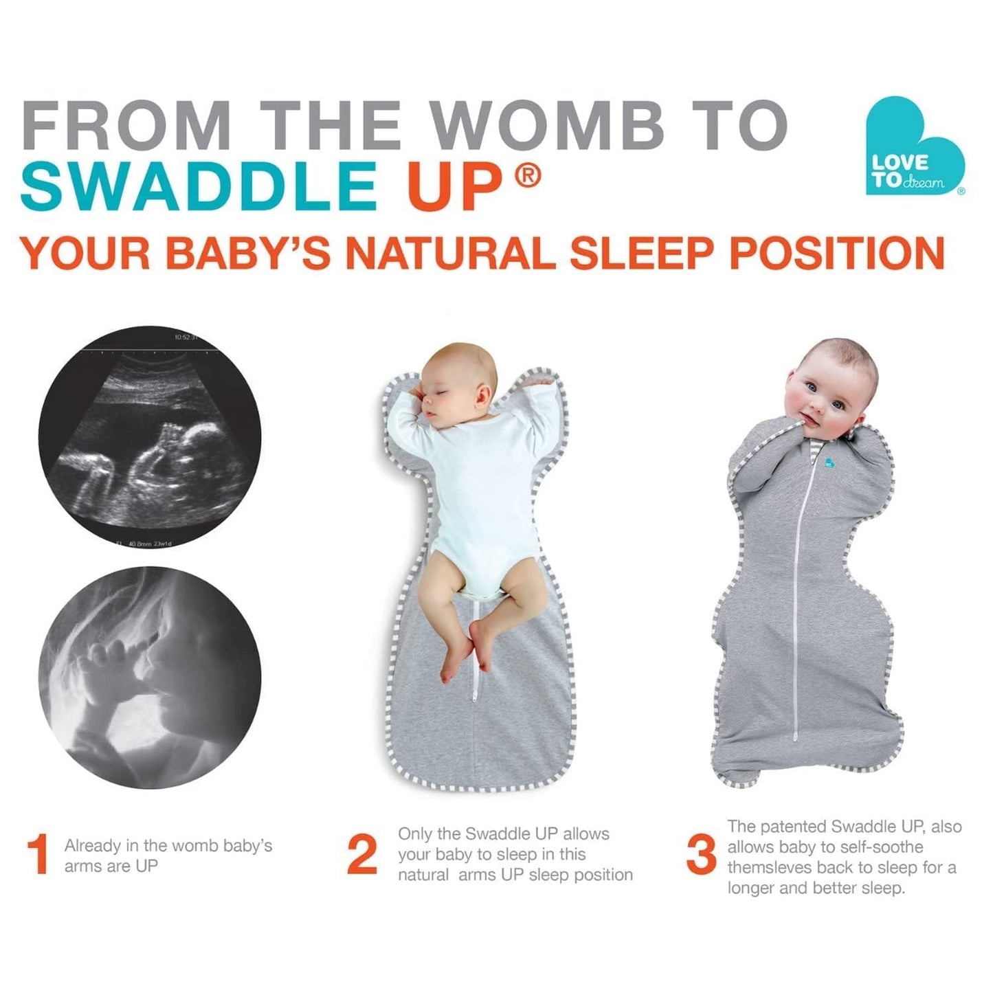 Love to Dream Organic Swaddle, Baby Sleep Sack, Swaddle Up Self-Soothing Swaddles for Newborns, Get Longer Sleep, Snug Fit Helps Calm Startle Reflex, 1.0 TOG Sleep Sack, 13-18.5lbs, Cream