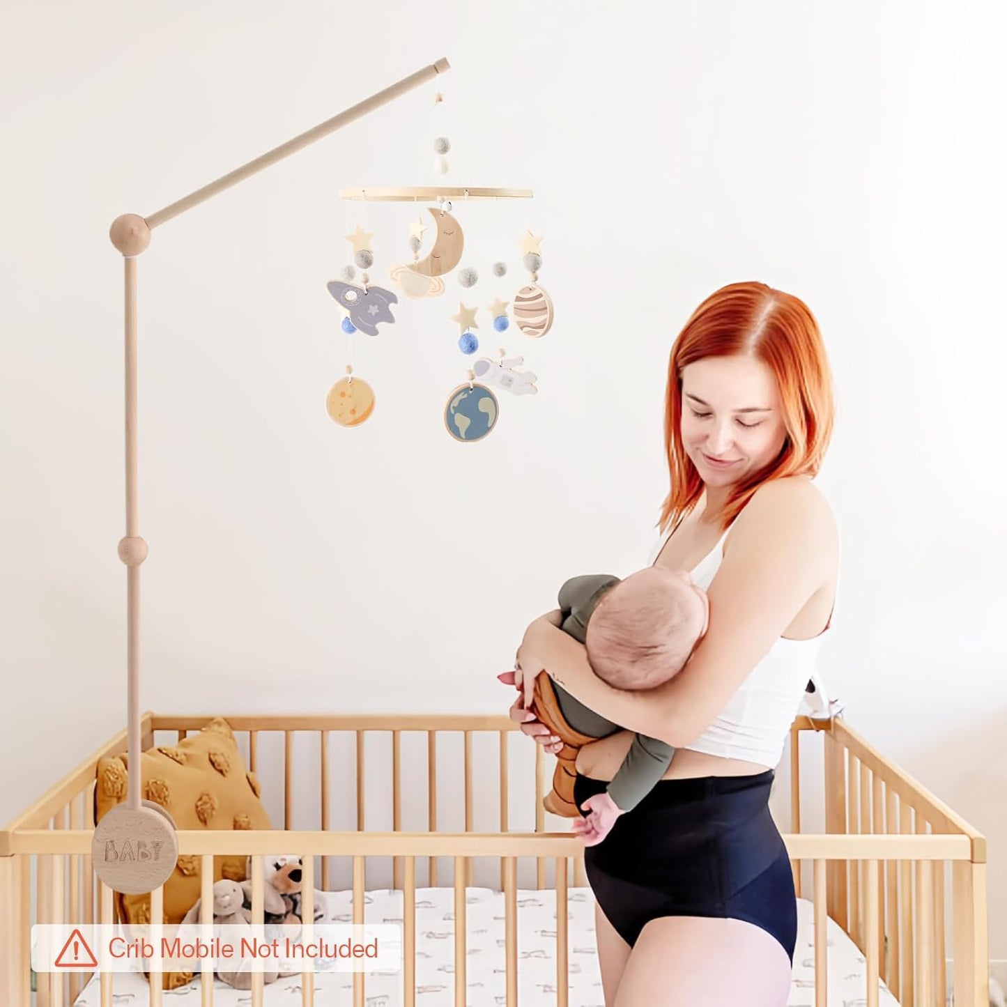 JETMHH Baby Crib Mobile Arm Holder - 36 Inch Large Version Safe Anti Slip Baby Mobile Hanger