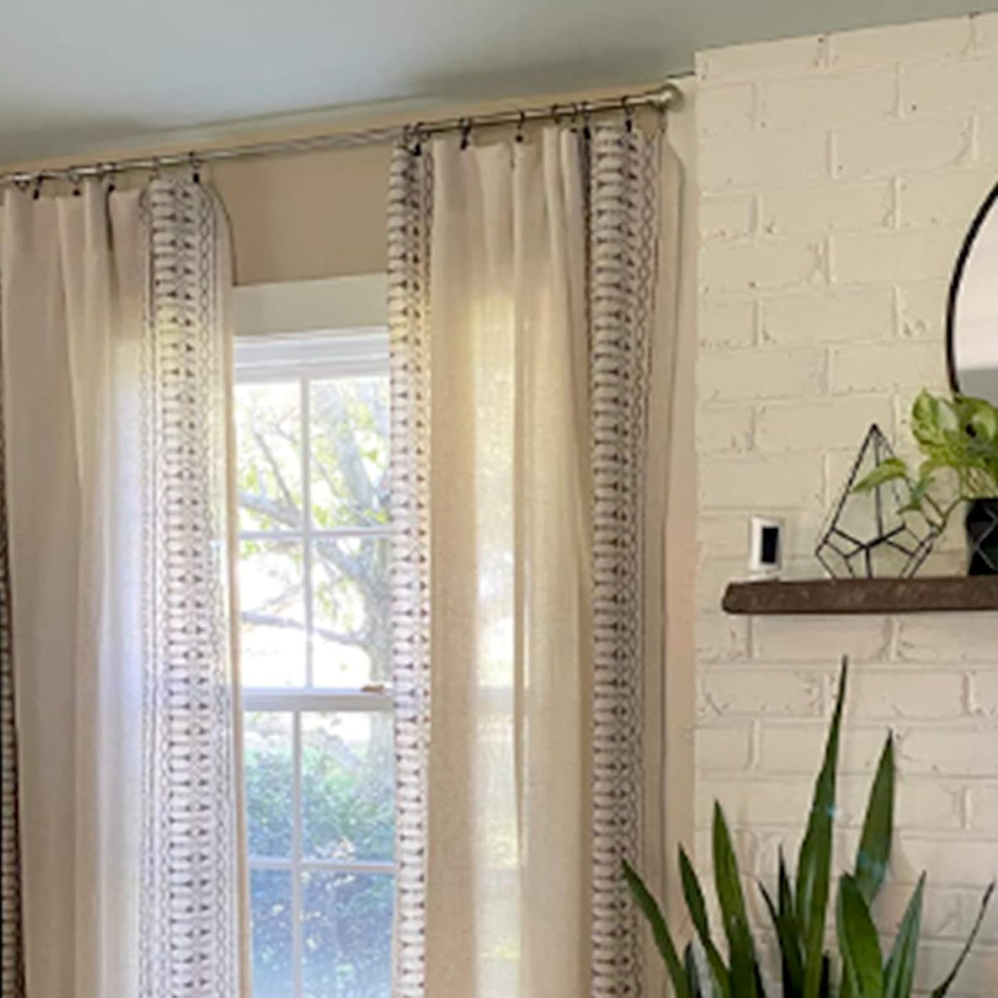 44 Pack Bronze Curtain Rings with Clips, Curtain Hooks Hangers Clip Rings for Hanging Drapes Bows Hat, Drapery Rings 1 in I D, Fits up to 5/8 in Diameter Curtain Rod.