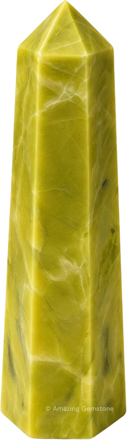 Amazing Gemstone Serpentine Crystal Towers - Natural Healing Crystal Point Obelisk for Reiki Healing and Crystal Grid (2 Inch to 3 Inch)