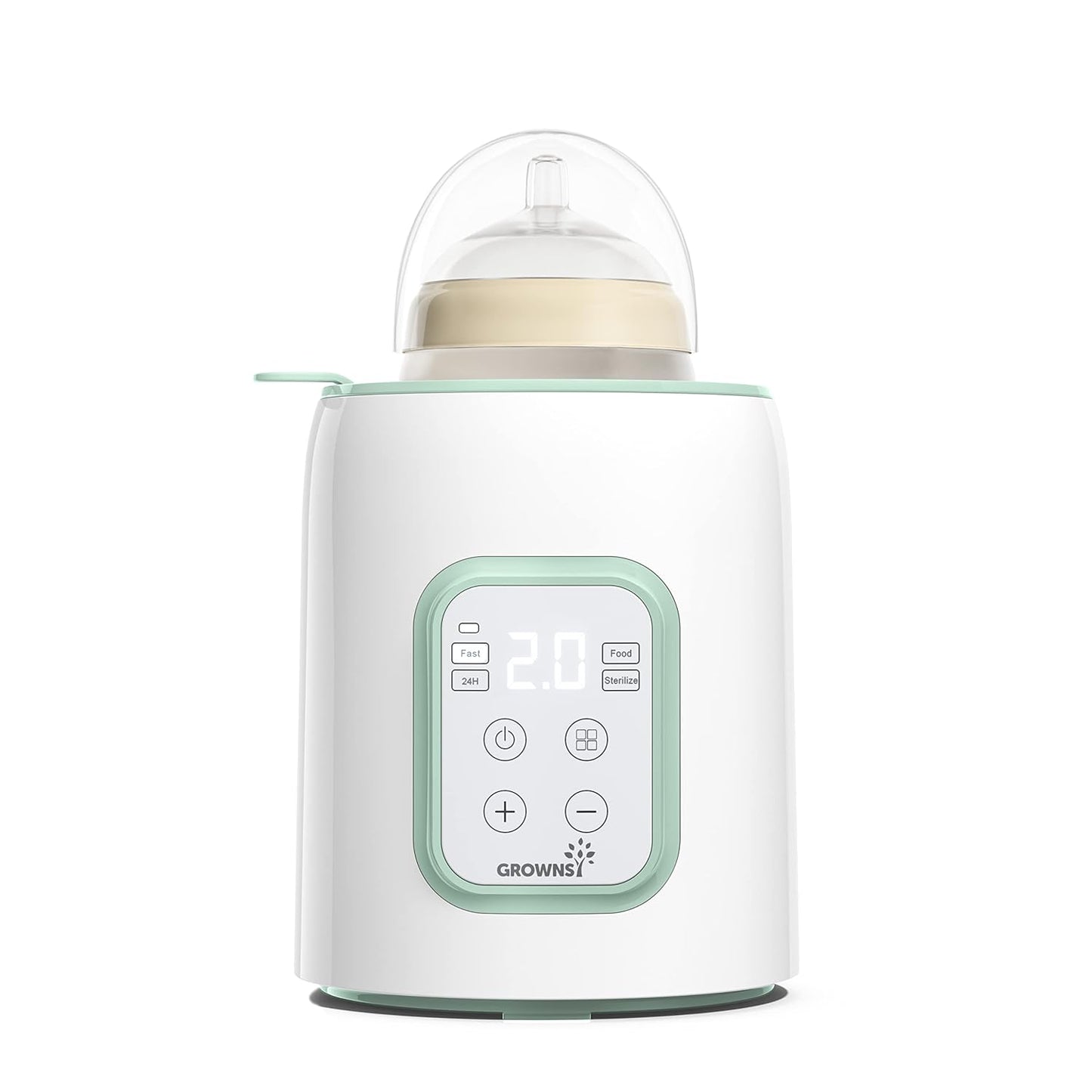 GROWNSY Baby Bottle Warmer, 8-in-1 Fast Baby Milk Warmer with Timer for Breastmilk or Formula, Accurate Temperature Control, 24H Keep, Food Heater&Defrost BPA-Free Bottle Warmer for All Bottles- Green
