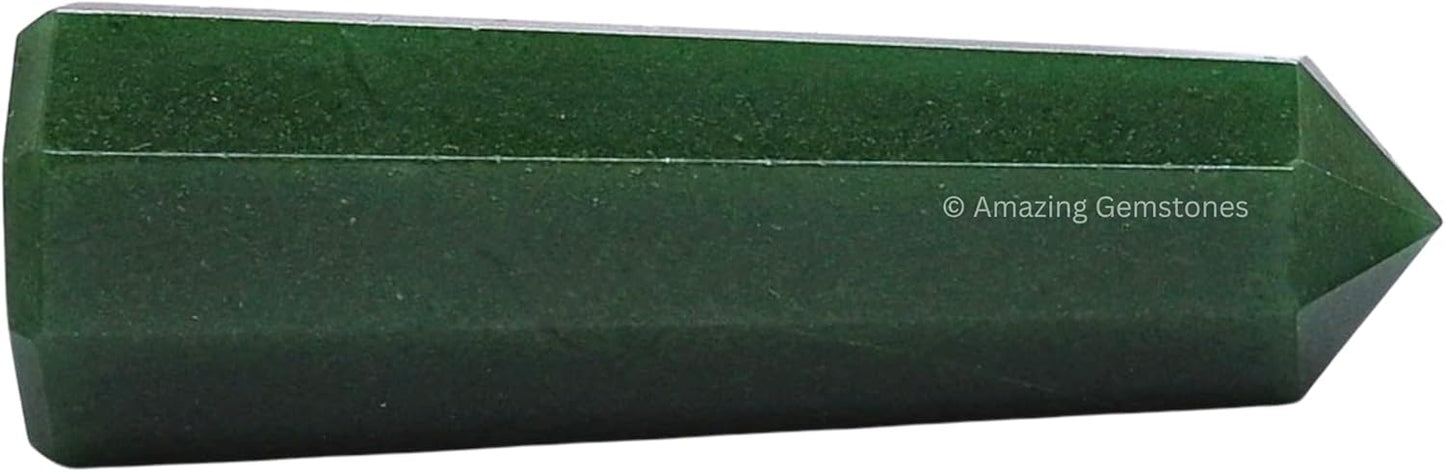 Amazing Gemstone Green Aventurine Crystal Towers ~ Natural Healing Crystal Point Obelisk for Reiki Healing and Crystal Grid (3- Inch)