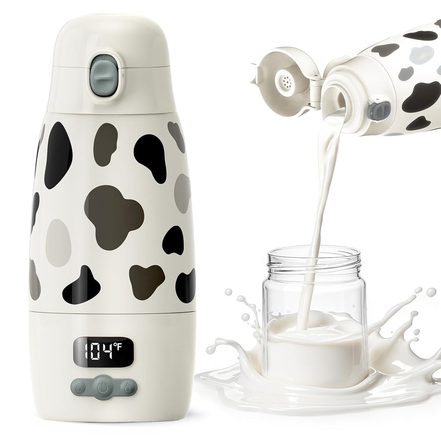 Portable Bottle Warmer for Travel,Super Fast Heating and Charging 17.5oz Large Capacity& Extended Battery Life,Bottle Warmer On The Go for Baby Essentials