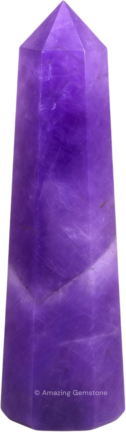 Amazing Gemstone Amethyst Crystal Towers ~ Natural Healing Crystal Point Obelisk for Reiki Healing and Crystal Grid (2" to 3" Inch)