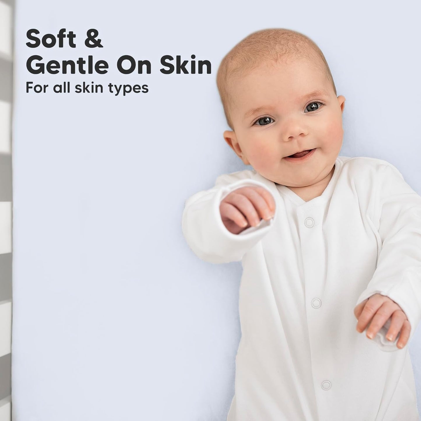 KeaBabies 2-Pack Organic Crib Sheets for Boys, Girls - 52x28 Fitted Crib Mattress Sheet Neutral, Breathable Jersey Cotton Cover for Baby Bed, Toddler Mattress, Soft & Cute Prints (Blue Flax)