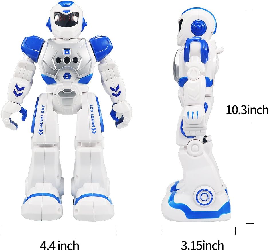 Kid's Remote Control Robot with LED Eyes, Dancing, Singing, Moonwalking, Gesture Sensing and Infrared Controller (Blue)