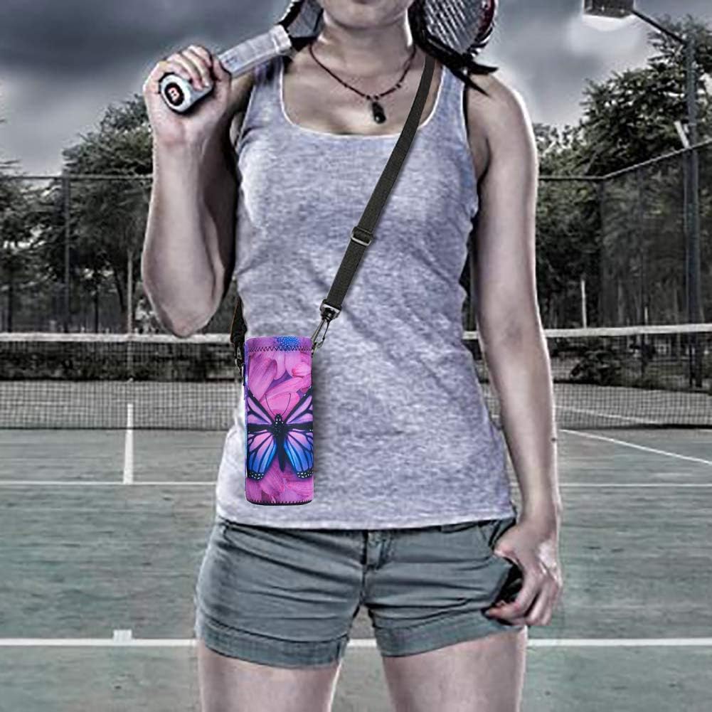 AUPET Water Bottle Sling Bag Carrier Crossbody Sleeve,Insulated Neoprene Bottle Case Holder Pouch Cover 500ML/17oz with Shoulder Strap for Walking Women Men
