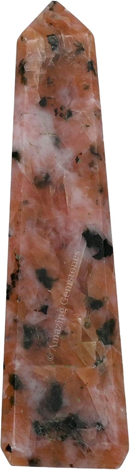 Amazing Gemstone Pink Dotted Calcite Crystal Towers ~ Natural Healing Crystal Point Obelisk for Reiki Healing and Crystal Grid (2 to 3 INCH)