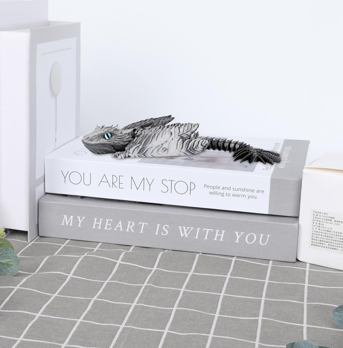 3D Printed Dragon, Feathered Wyvern Dragon, Articulated Dragon, Fidget Dragon Toys for Adult, Home Office Decor Executive Desk Toy