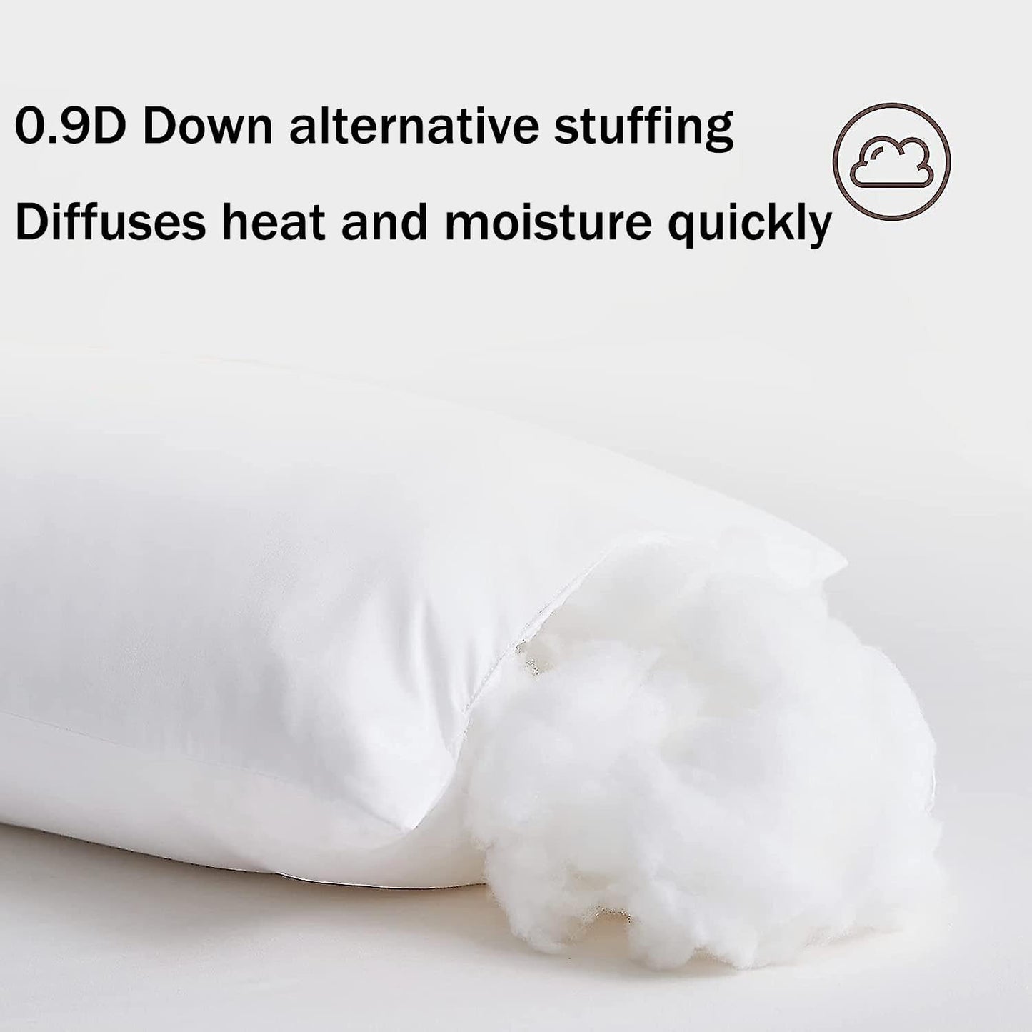 Hotel Collection Thick Bed Pillows Queen Size Set of 2 Soft Plush Fluffy Side Sleeper Pillow for Adults Back Sleeping High Loft Medium Firmness White 20x30 inches