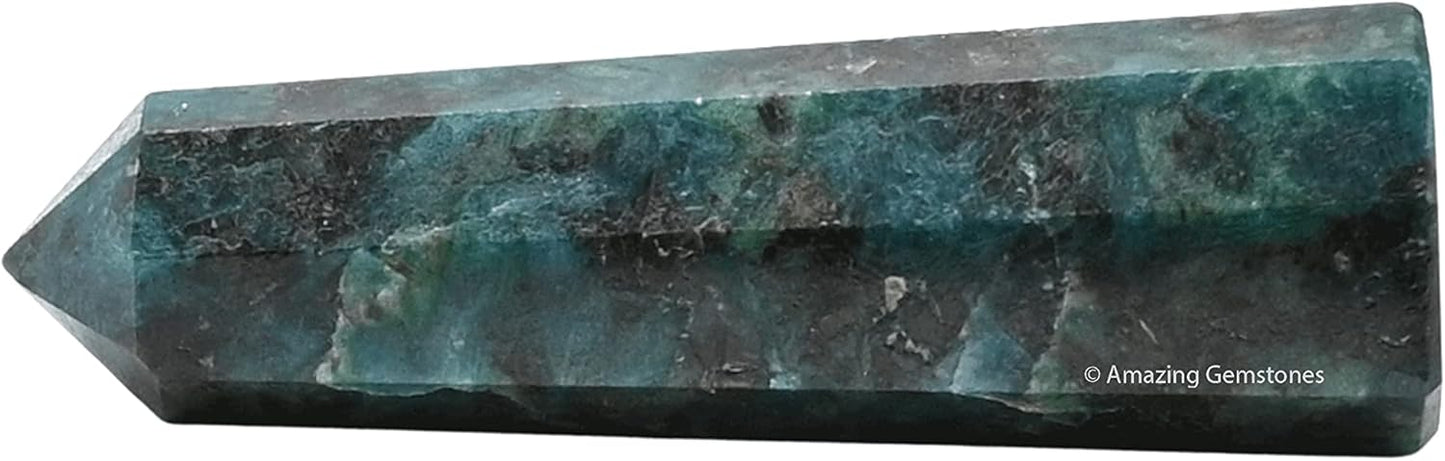 Amazing Gemstone Chrome Diopside Crystal Towers - Natural Healing Crystal Point Obelisk for Reiki Healing and Crystal Grid (2 Inch to 3 Inch)