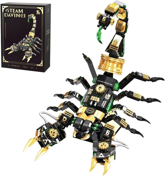 Insect Collection Animal Building Set, STEM Creative Mechanical Animal Brick Set, DIY Reptile-Themed Construction Building Blocks Toys, Christmas Birthday Gifts for Boys Teens Adults (Scorpion)541PCS