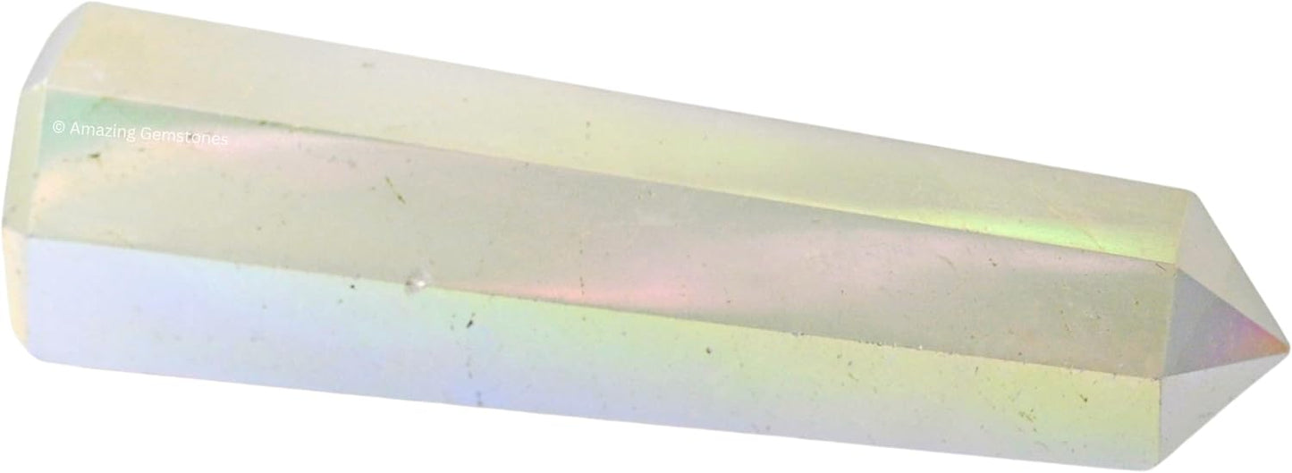 Amazing Gemstone Angel Aura Rose Quartz Crystal Towers ~ Natural Healing Crystal Point Obelisk for Reiki Healing and Crystal Grid (2" to 3" Inch)