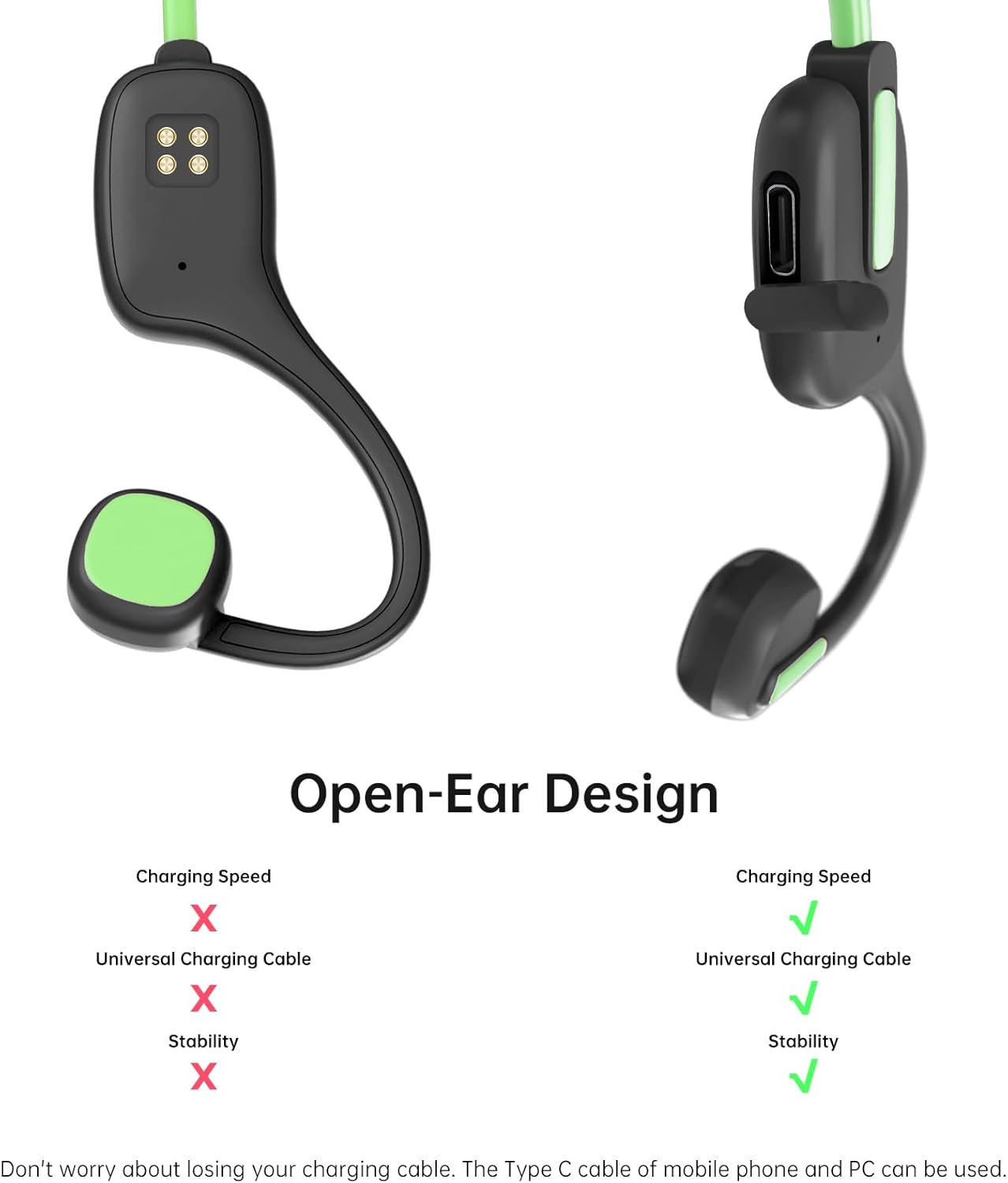 IFECCO Kids Wireless Earbuds - Kids Bluetooth Open Ear Headphones with Mic,Ultra-Light,IPX5 Waterproof and Safer for Children Wireless Headphones,Perfect for School Travel Gifts