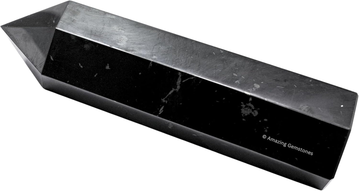 Amazing Gemstone Large Shungite Crystal Towers ~ Natural Healing Crystal Point Obelisk for Reiki Healing and Crystal Grid (5.5" to 6" INCH)