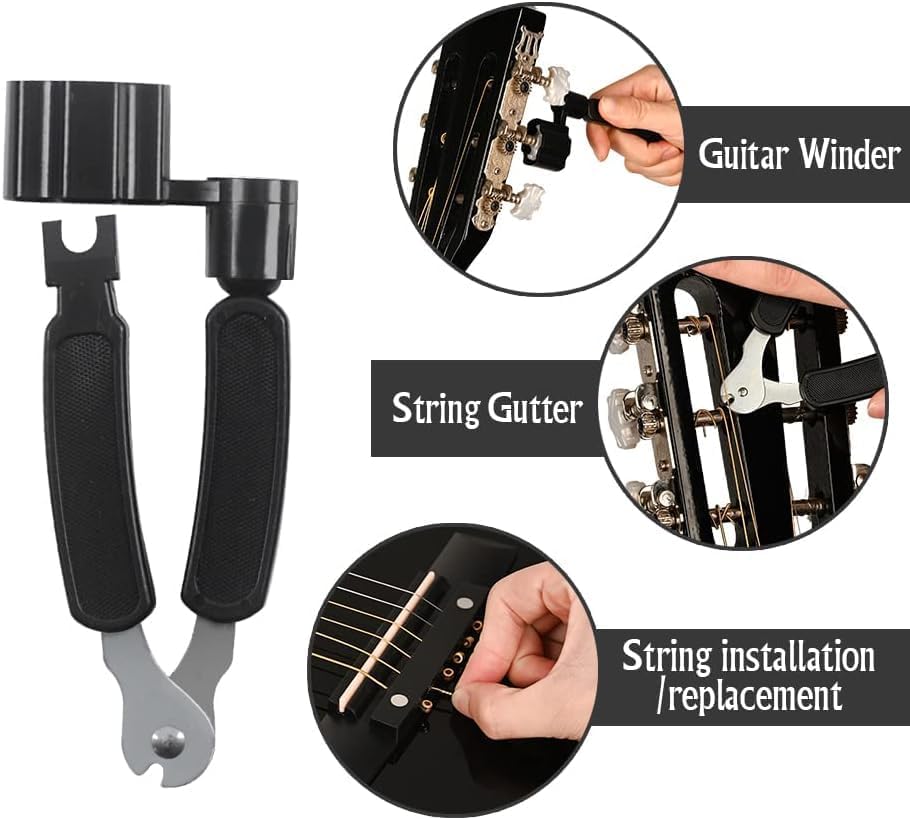 38in Beginner Guitar Acoustic Guitar Basic Starter Kit Tuner Capo Strings Winders Strap Picks Student Kids Adults Guitar Pickguard with Gig Bag
