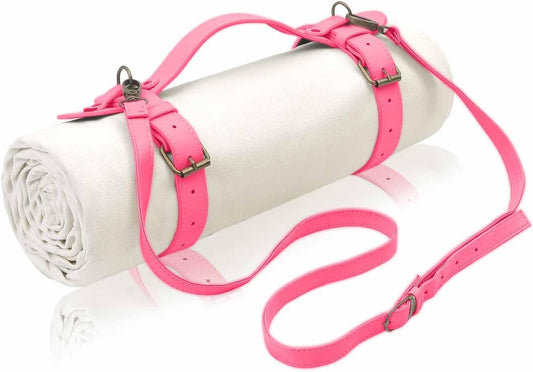 4’9” x 6’3” White Lightweight Water-Resistant Canvas Mat – Picnic, Outdoor, Beach, Park, Camping, Toy Mat