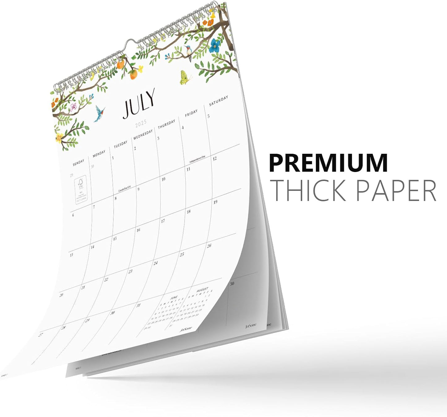 Jotsome Wall Calendar 2025-2026, Academic Monthly Wall Calendar From July 2025 to December 2026 11.2x14.2 inch Wall Decoration for Home and Office, Easy Planning (Florals, 11.2" x 14.2")