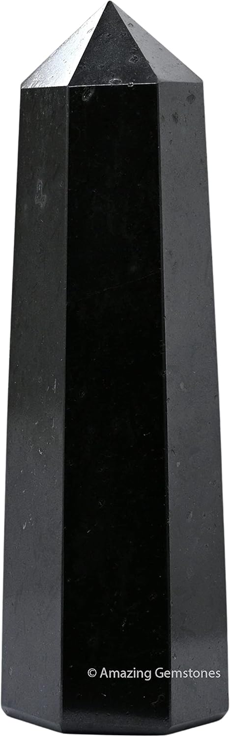Amazing Gemstone Large Black Tourmaline Crystal Towers ~ Natural Healing Crystal Point Obelisk for Reiki Healing and Crystal Grid (5.5 to 6 INCH)