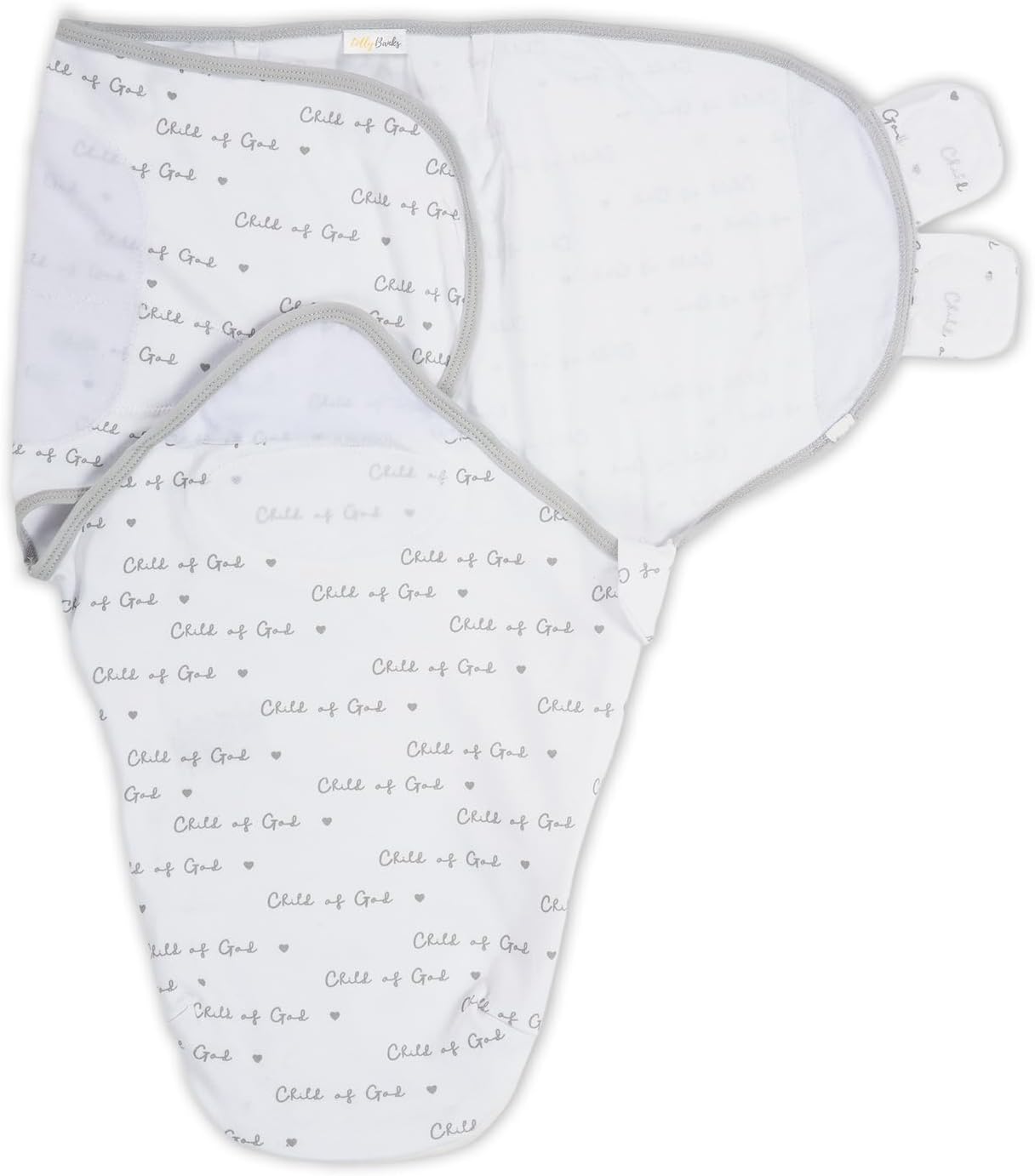 LollyBanks Swaddles 100% Organic Cotton for Boys and Girls, 0-3 Months Newborn Swaddle Sack with Easy Change Zipper, Sleep Swaddle Neutral Baby Registry (Christian Baby)