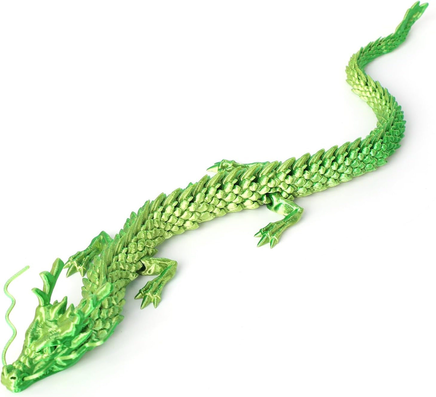 3D Printed Dragon, 17.7 Inch Articulated Dragon, Crystal Dragon, Dragon Fidget Toy, Home Office Decor Executive Desk Toys (YEGN)