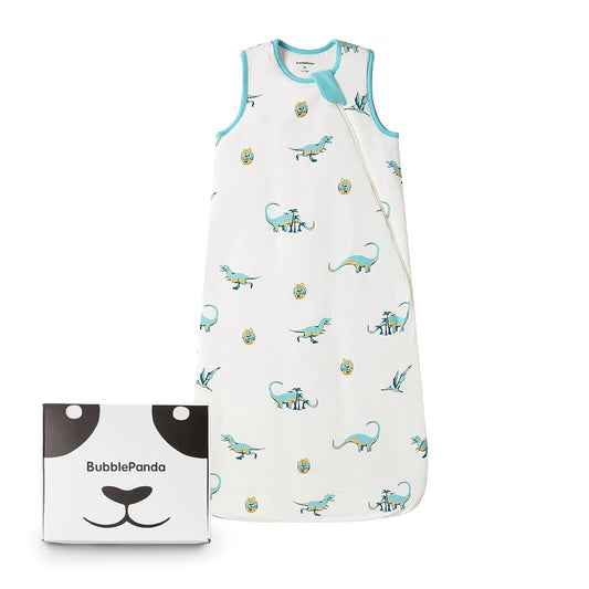 BubblePanda Rayon Made from Bamboo Sleep Sack 6-12 Months 0.5 Tog Soft Lightweight Toddler Sleep Sack for Babies 2-Way Zipper Wearable Blanket Baby 6 Months