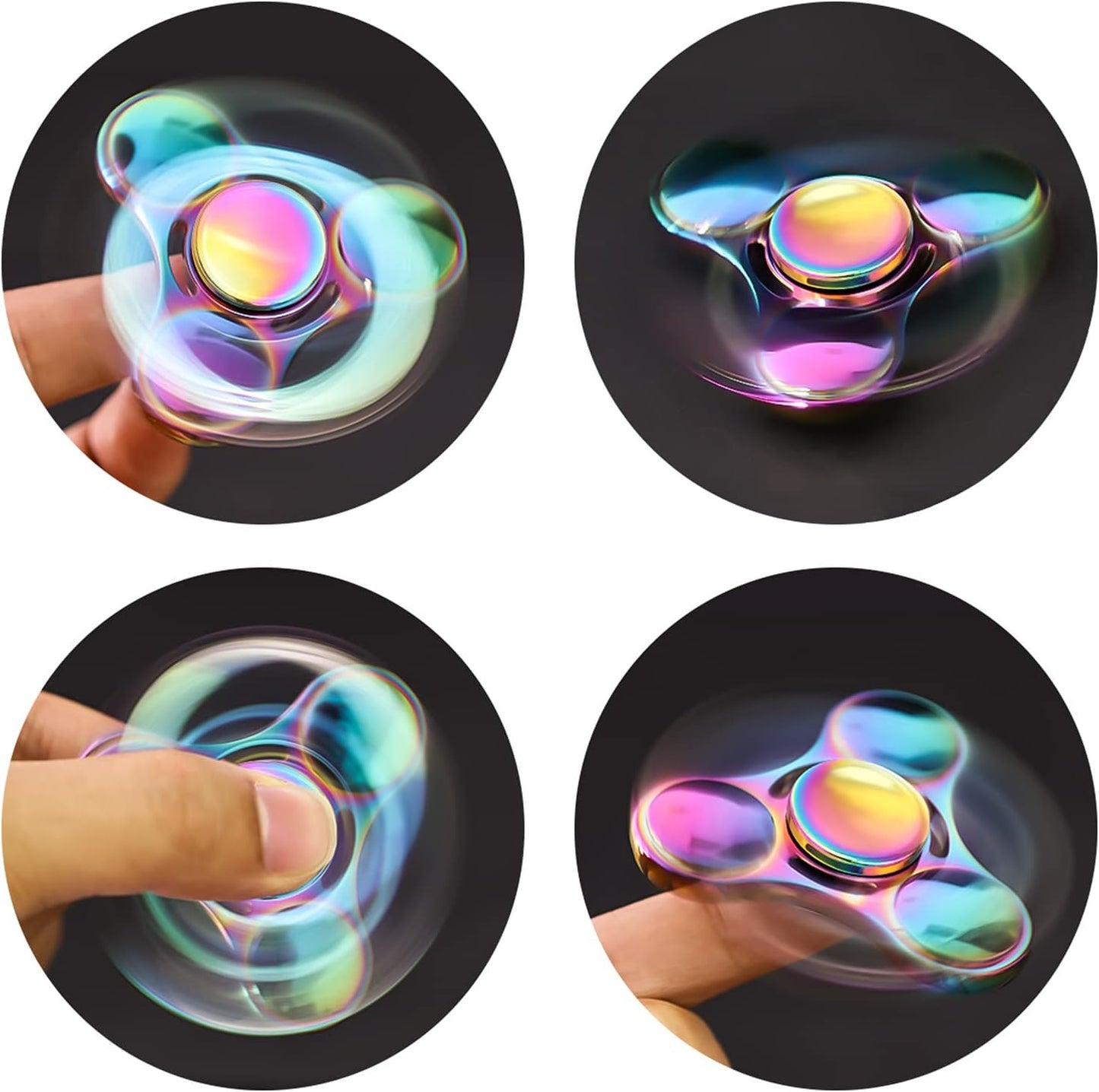 ATESSON Fidget Spinner Toy Durable Stainless Steel Bearing High Speed Spins Precision Metal Hand Spinner EDC ADHD Focus Anxiety Stress Relief Boredom Killing Time Toys for Adults Kids