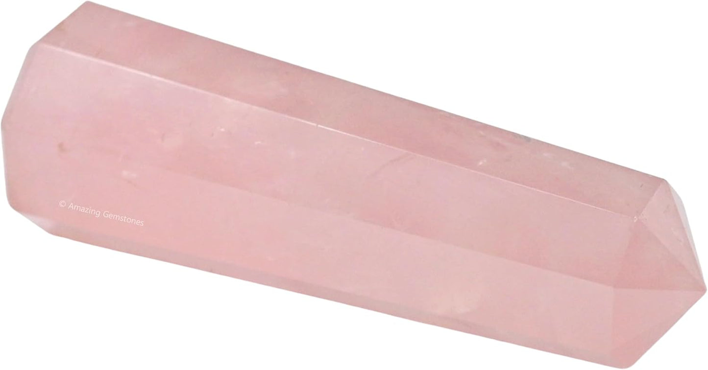 Amazing Gemstone Star Rose Quartz Crystal Towers ~ Natural Healing Crystal Point Obelisk for Reiki Healing and Crystal Grid (2 to 3 INCH)