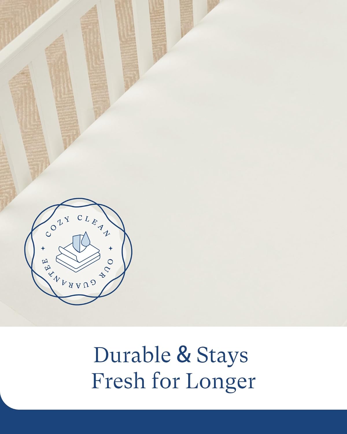 Supersoft Crib Sheets 2-Pack, Premium Bamboo Viscose Stretchy Fitted Crib Sheet, Hypoallergenic Breathable Crib Sheets Boy Girl, Neutral Baby Crib Mattress Sheet, 9'' Extra Deep Pocket