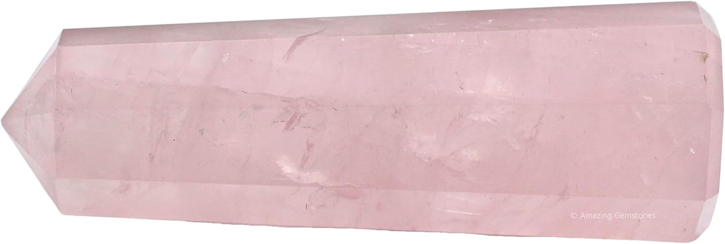 Amazing Gemstone Star Rose Quartz Crystal Towers ~ Natural Healing Crystal Point Obelisk for Reiki Healing and Crystal Grid (2 to 3 INCH)