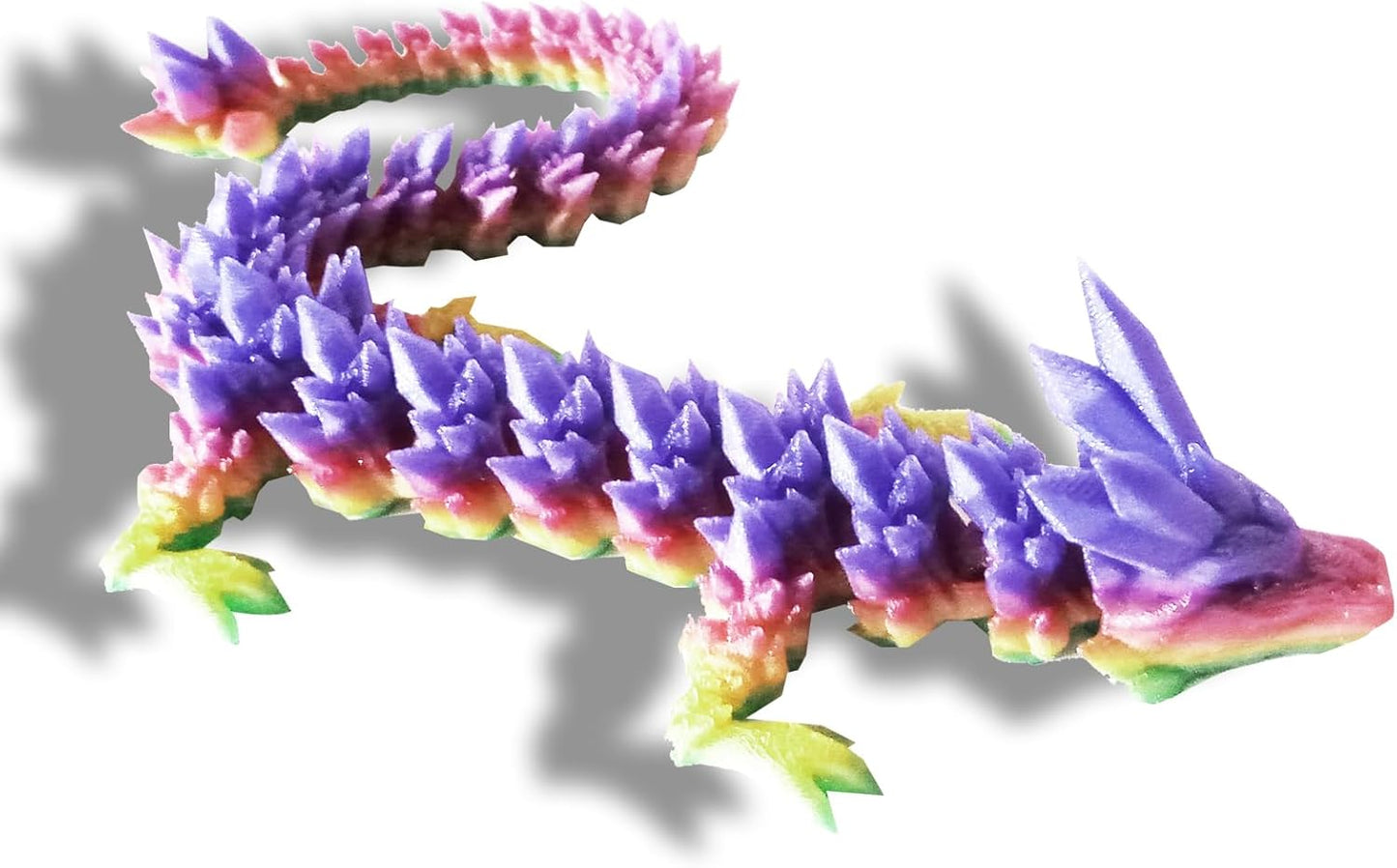 12inch 3D Printed Dragon Egg,Mystery Crystal Dragon Fidget Toys,Articulated Dragon,Home Desk Decor Easter Surprise Dinosaur Eggs,Adults Fidget Toys for Autism/ADHD (Colorful Blue)