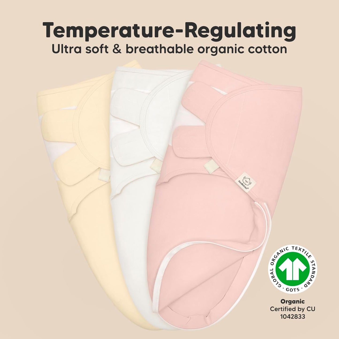 Baby Swaddle Sleep Sacks with Zipper - 3-Pack Swaddles for Newborns 0-3 Months, Infant, Baby Girls, Boys, Soft & Durable Newborn Sleep Sack, Easy Diaper Change Swaddling Blanket (Daffodil)