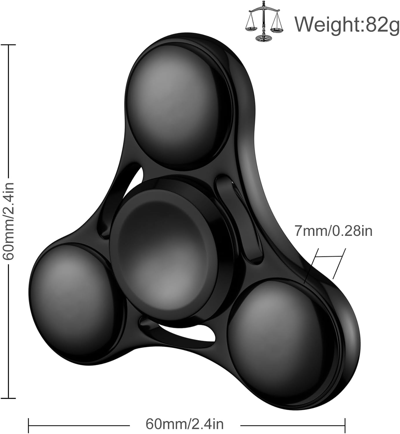 ATESSON Fidget Spinners Toy,Ultra Durable Stainless Steel Bearing High Speed 3-5 Min Precision Brass Metal Finger Spinner,EDC ADHD Stress Relief Anxiety Relieves Reducer for Kids and Adults